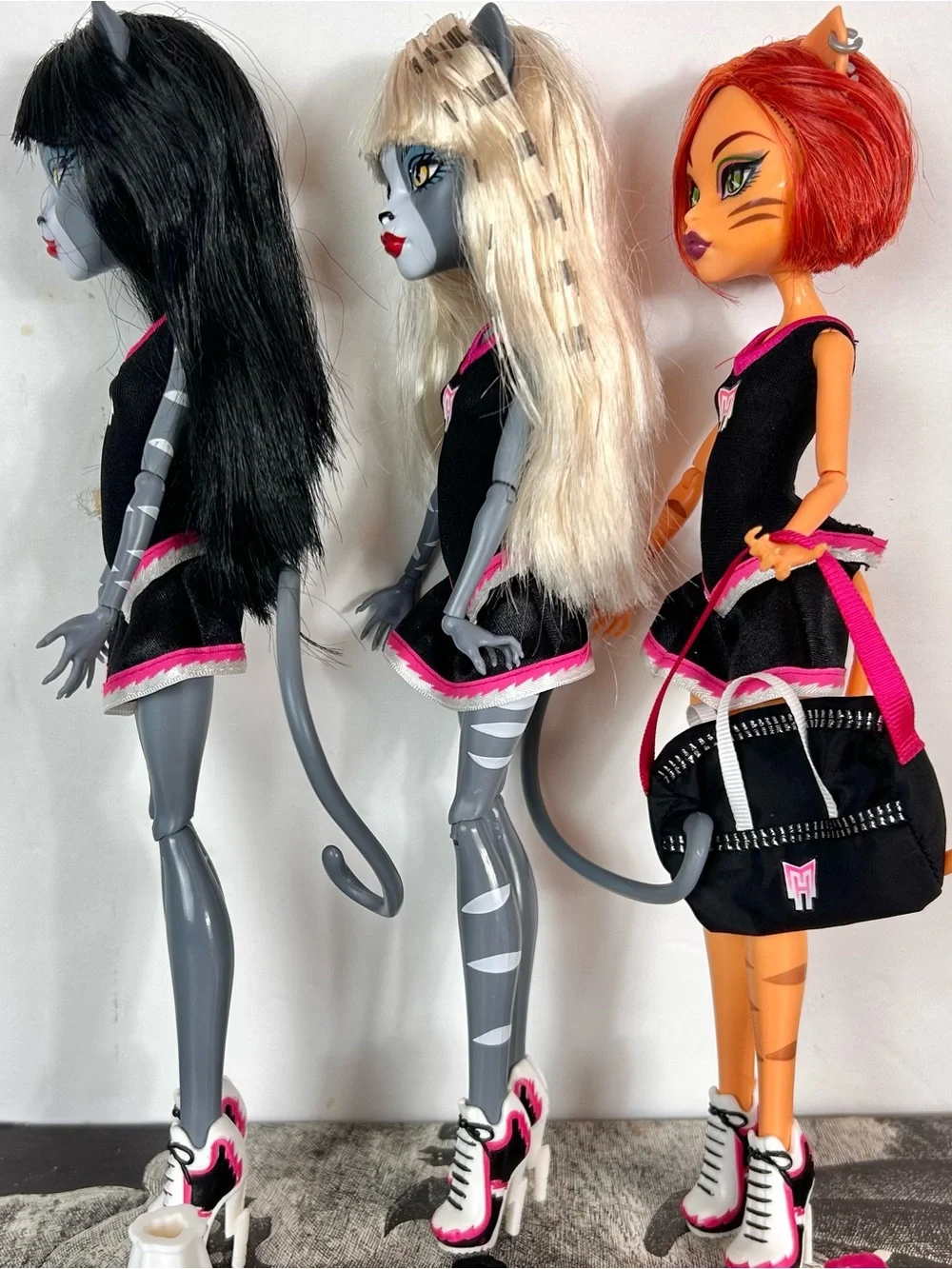 Monster High Fearleading Werecat Sisters 3 Toralei, Meowlody Purrsephone